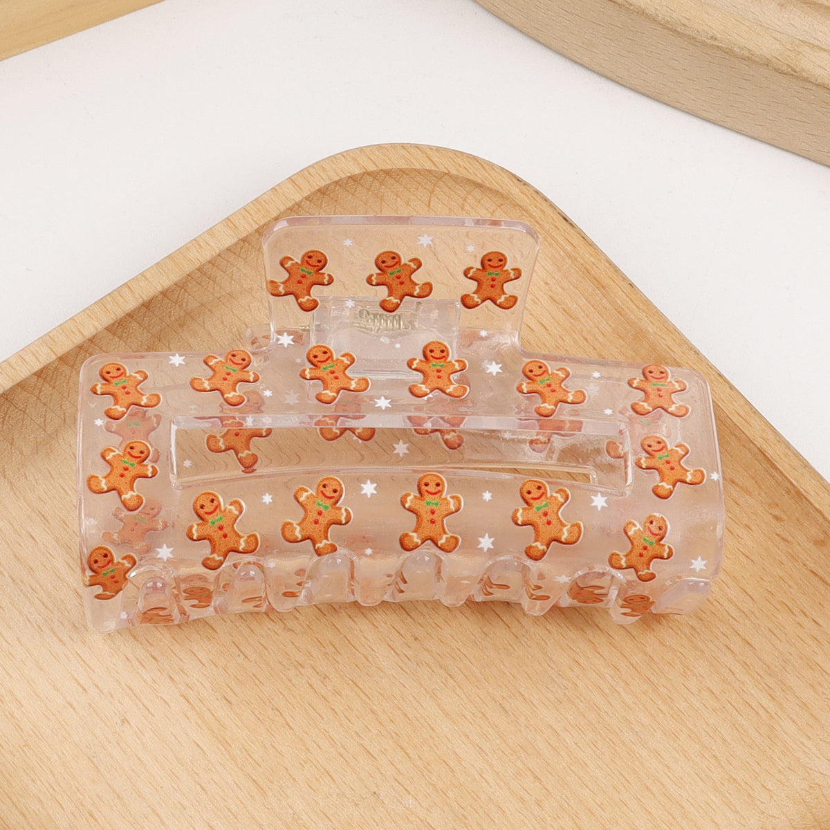 Assorted Christmas Clear Jelly Hair Claw Clips