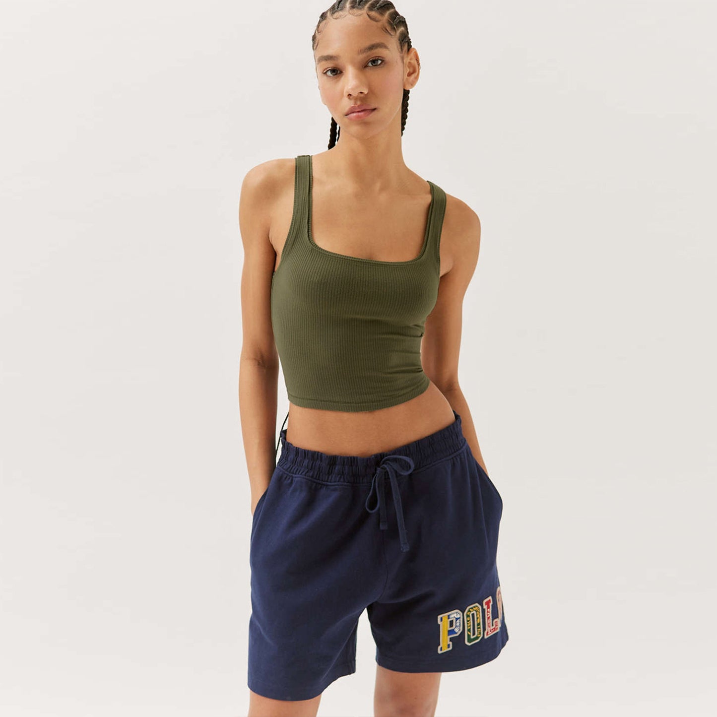 Slim-Fit Solid Color Spice Girl Vest Cross-Border Top