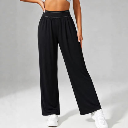 High Waisted Wide Leg Yoga Pants Quick Dry Elastic Waist