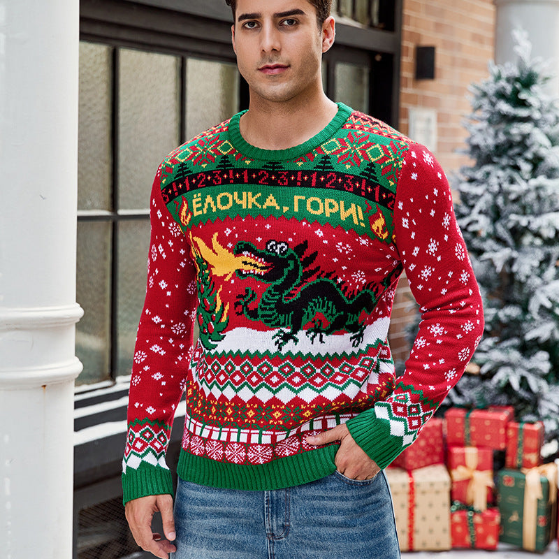 Men's Alpaca Knit Sweater Christmas Casual Pullover
