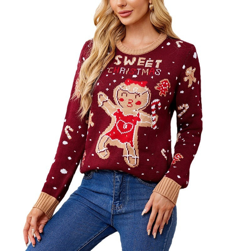 Gingerbread Christmas Sweater Holiday Knit Pullover
