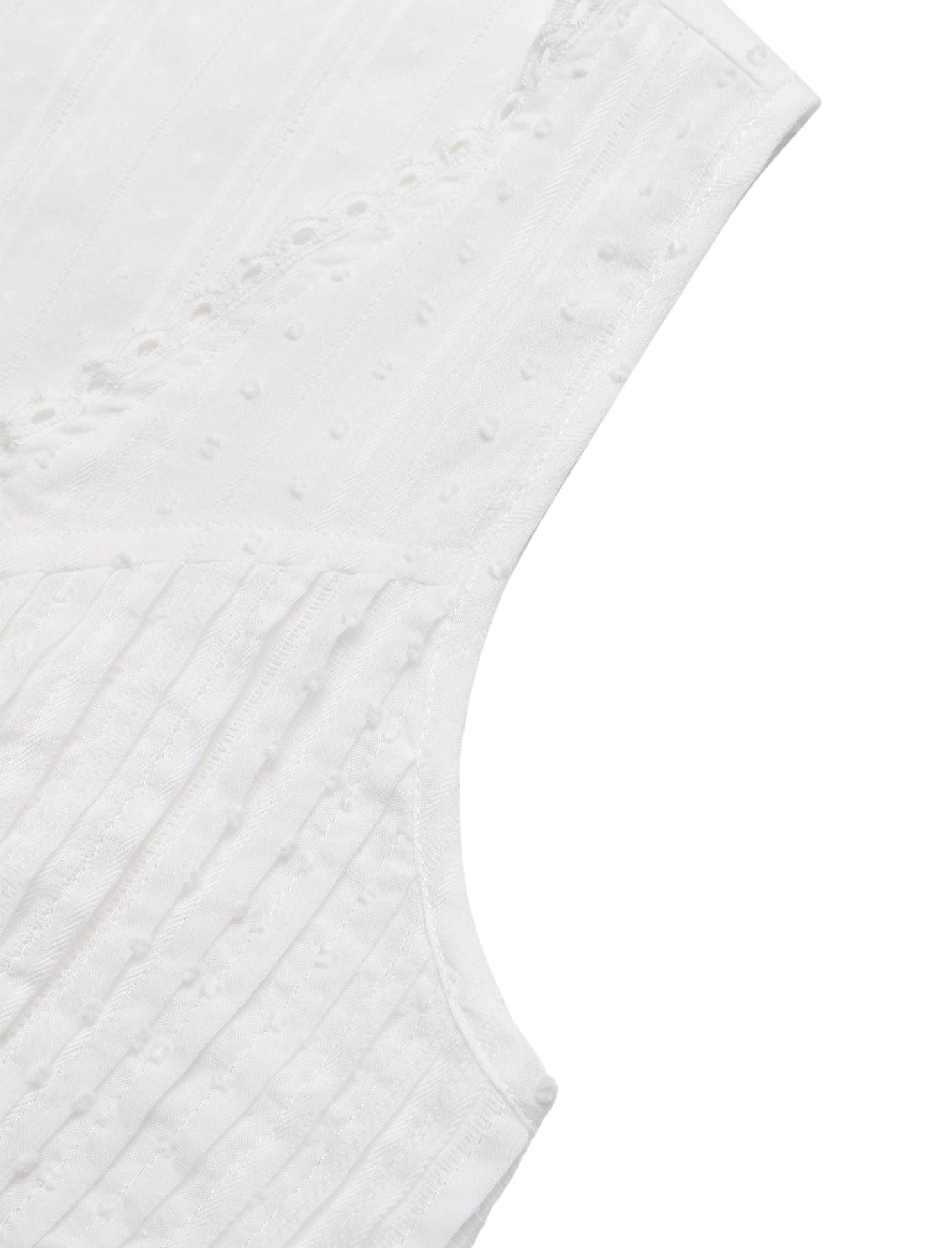 White Lace Trim Tie Front Tank Top V Neck Summer Blouse