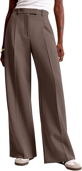 Women's High-Waisted Wide-Leg Pants – Elegant Business Trousers