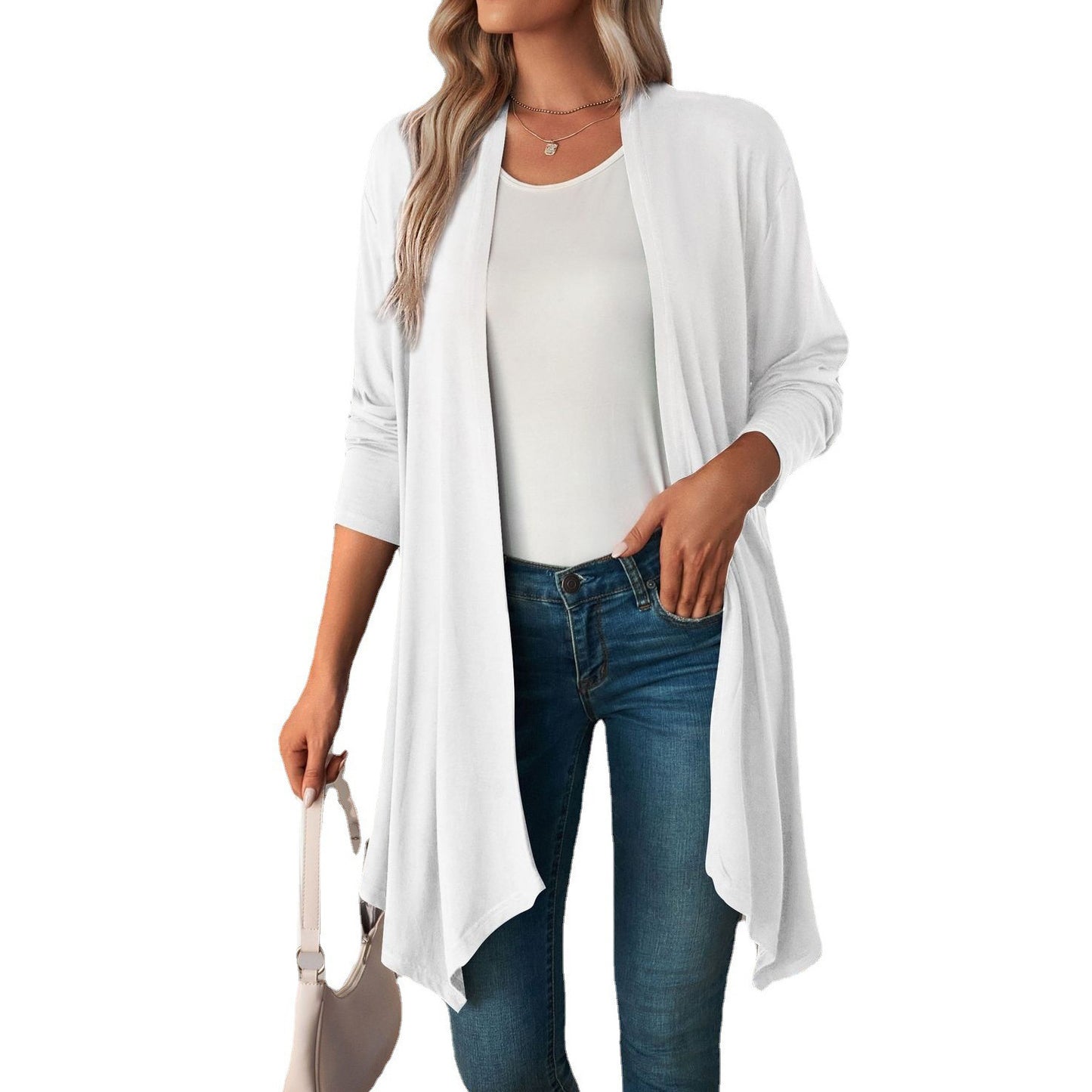 Women's Open Front Long Cardigan Lightweight Duster