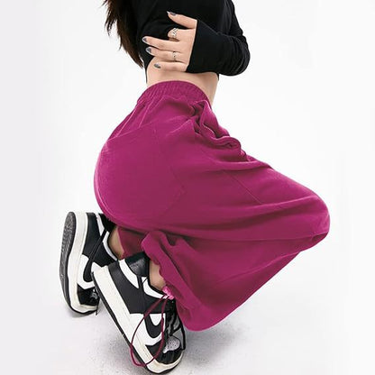 High Waist Drawstring Wide Leg Lounge Pants