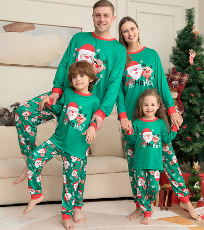 Santa Print Parent-child Set Christmas Pajamas