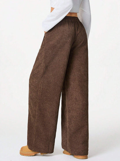 Women's High Waist Wide Leg Drawstring Casual Lounge Pants