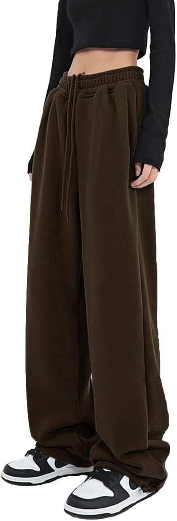 High Waist Drawstring Wide Leg Lounge Pants