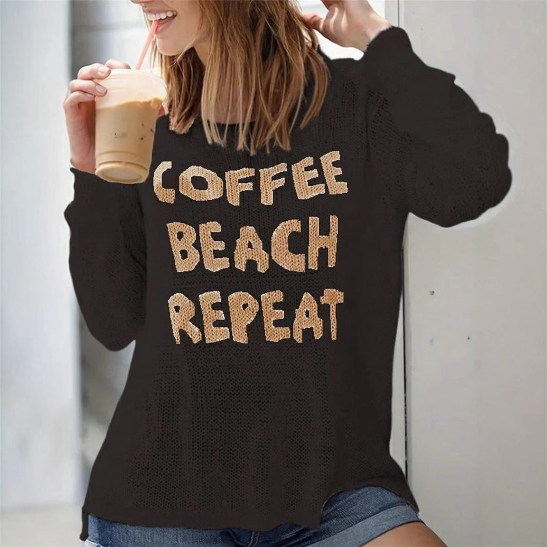 Women's Oversized Casual V-Neck Long Sleeve Top