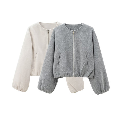 Women's Zip Up Bomber Jacket Casual Streetwear