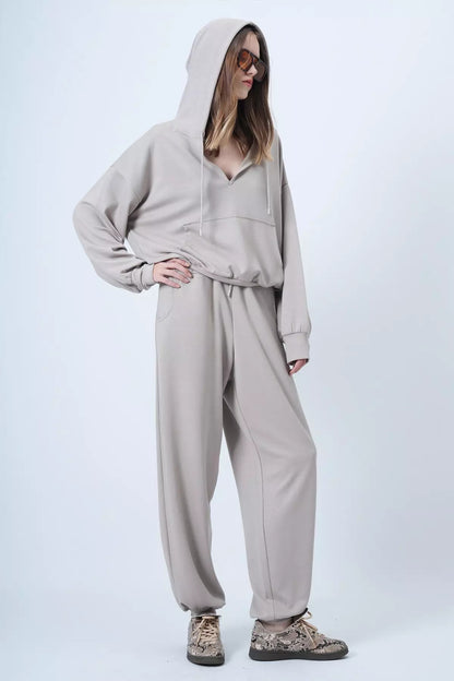 Women's Oversized Hoodie Wide Leg Sweatpants Set