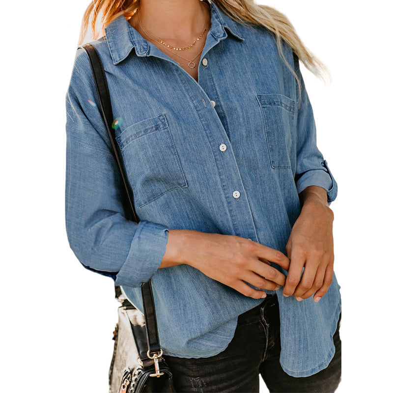Women's Classic Long Sleeve Button Down Shirt