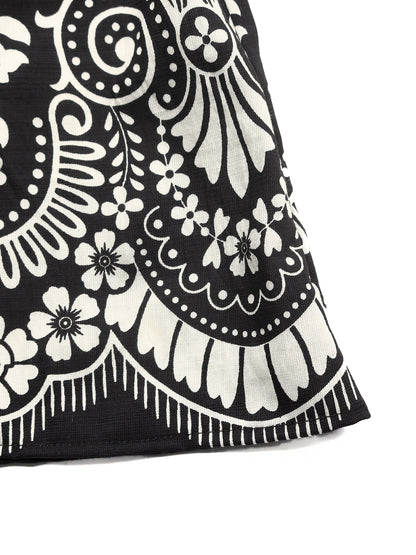 Boho Paisley Maxi Dress Square Neck Spaghetti Strap