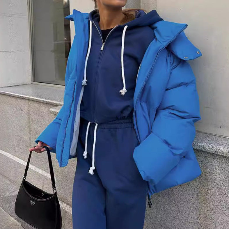 Women's Oversized Puffer Jacket Stand Collar Ultra Thick