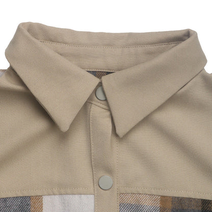 Plaid Lapel Button-Down Long Sleeve Shacket for Women