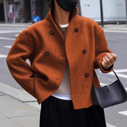 Women's Oversized Double Breasted Wool Cashmere Coat