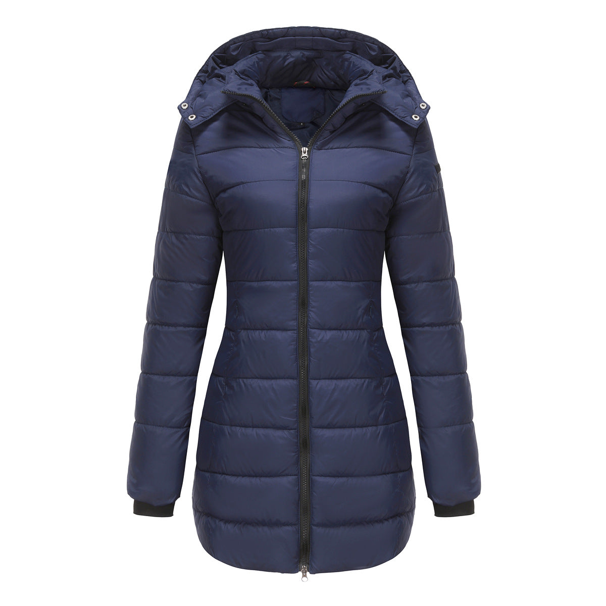 Women's Long Puffer Coat Removable Hood Winter Jacket
