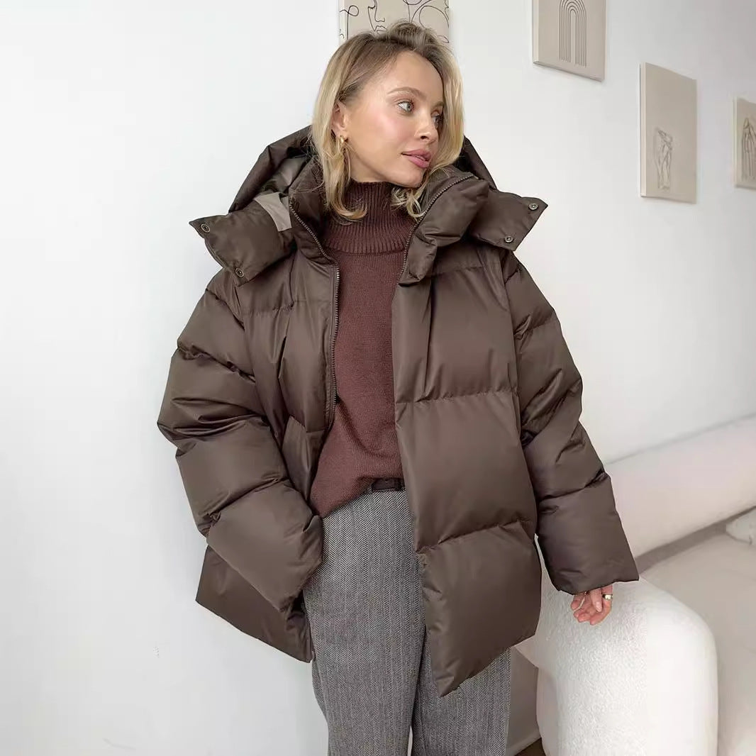 Women's Oversized Hooded Puffer Jacket Winter Coat