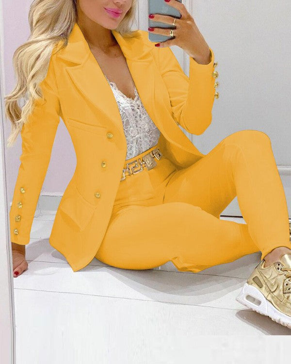 Women's 2 Piece Blazer Pants Set Business Casual