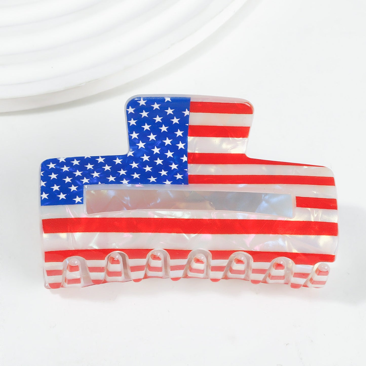 4th of July American Flag Hair Claw Clip