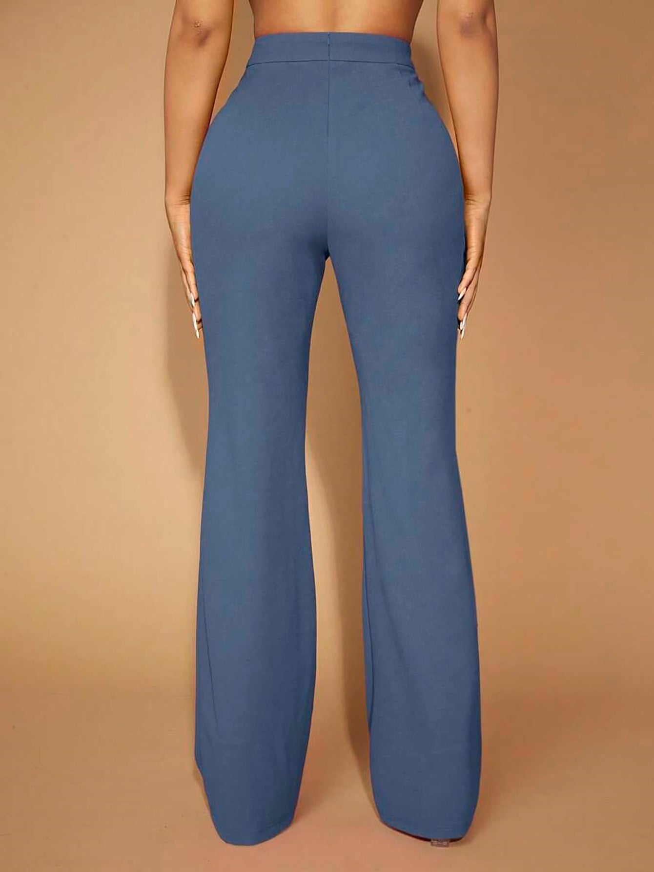 High Waist Straight Leg Pants | Women's Work Trousers