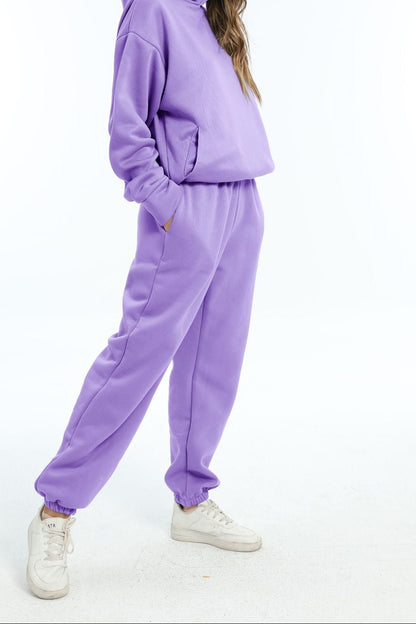 Women's Fleece Hoodie Sweatpants Set Casual 2 Piece
