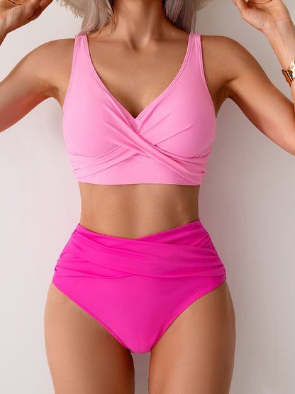 2025 New Women's High-Waisted Sexy Bikini Set Swimsuit