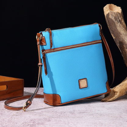 Vintage Pebbled PU Leather Crossbody Bag for Women