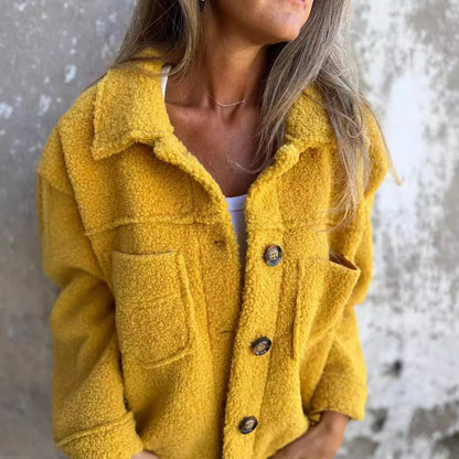 Women's Sherpa Shacket Button Front Jacket