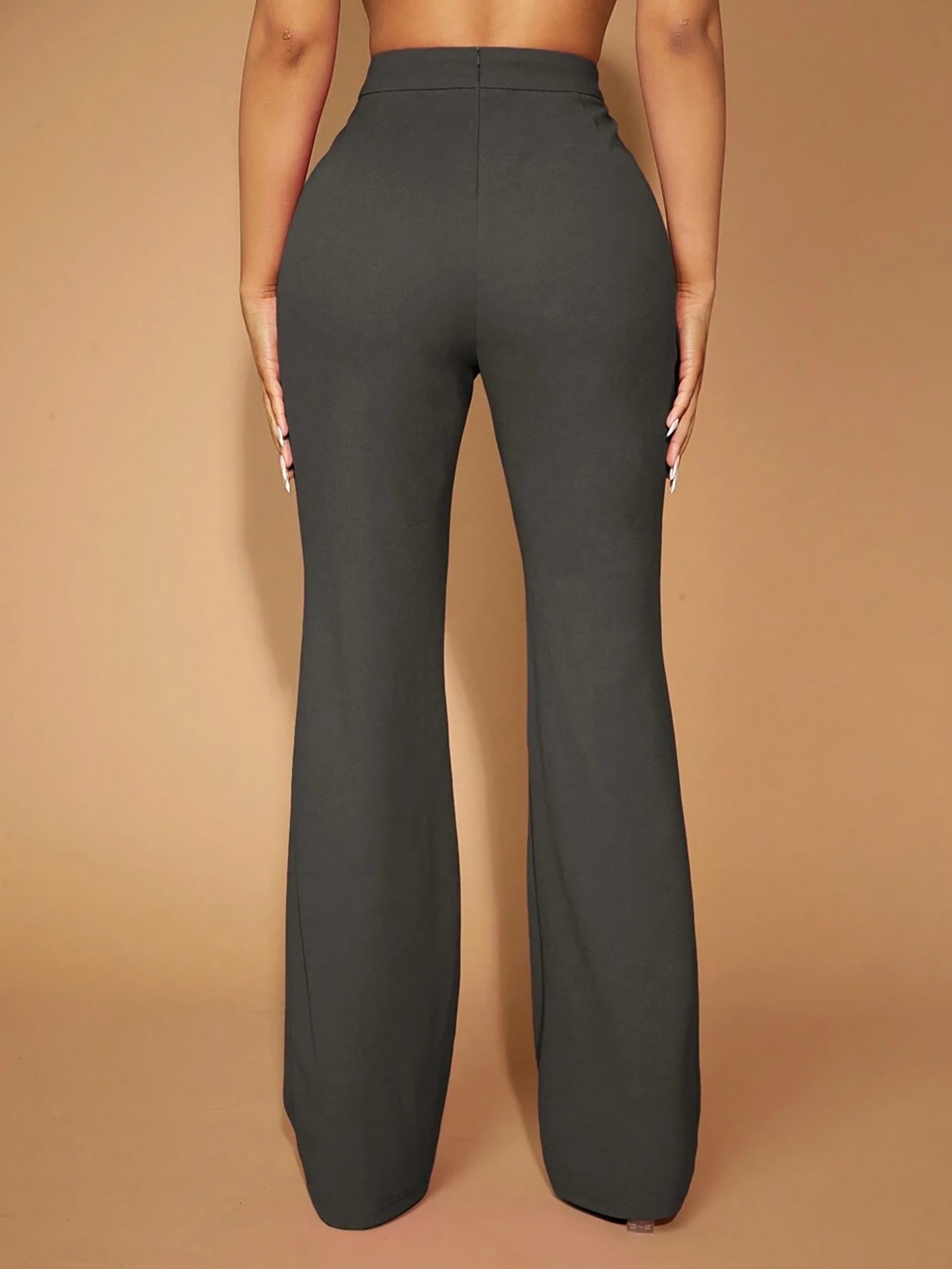 High Waist Straight Leg Pants | Women's Work Trousers