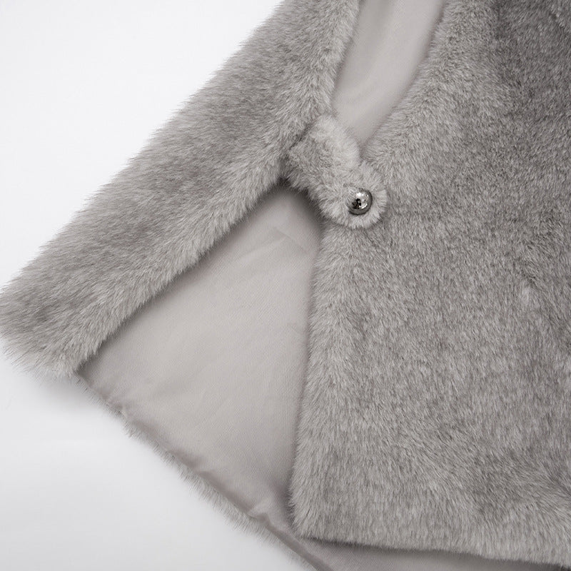 Women's Faux Fur Turtleneck Vest Sleeveless