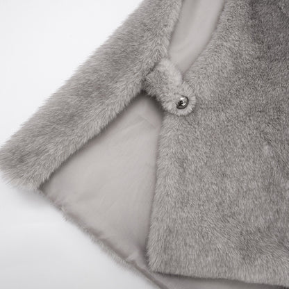 Women's Faux Fur Turtleneck Vest Sleeveless