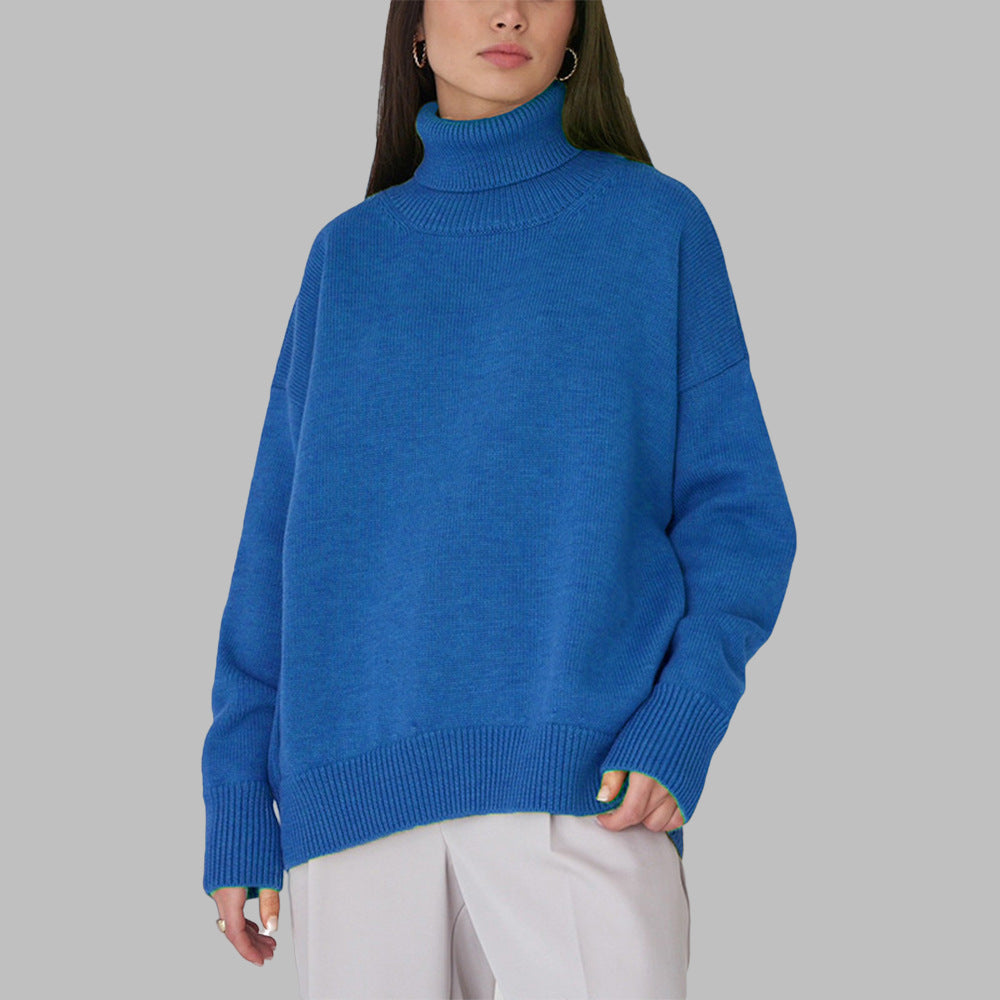 Women's Chunky Oversized Turtleneck Knit Sweater