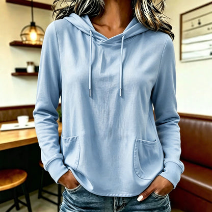 Women's Casual Long Sleeve Pullover Hoodie with Pockets