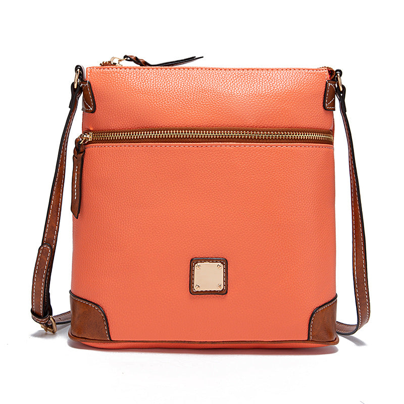 Vintage Pebbled PU Leather Crossbody Bag for Women