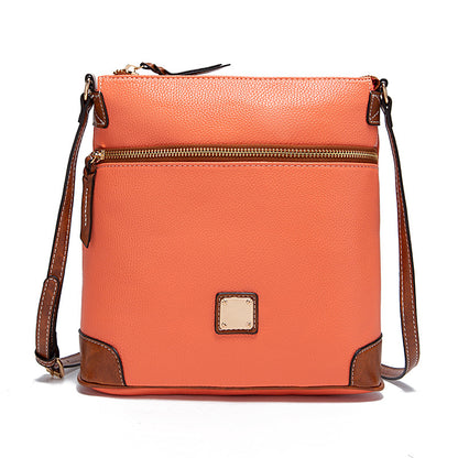 Vintage Pebbled PU Leather Crossbody Bag for Women