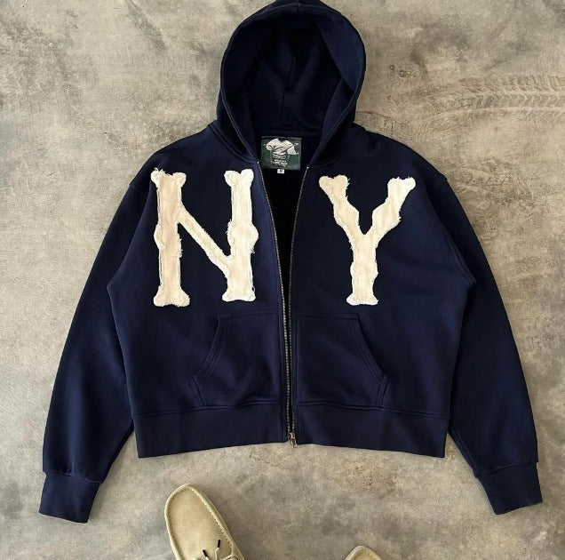 Unisex Oversized Chenille Zip-Up Hoodie