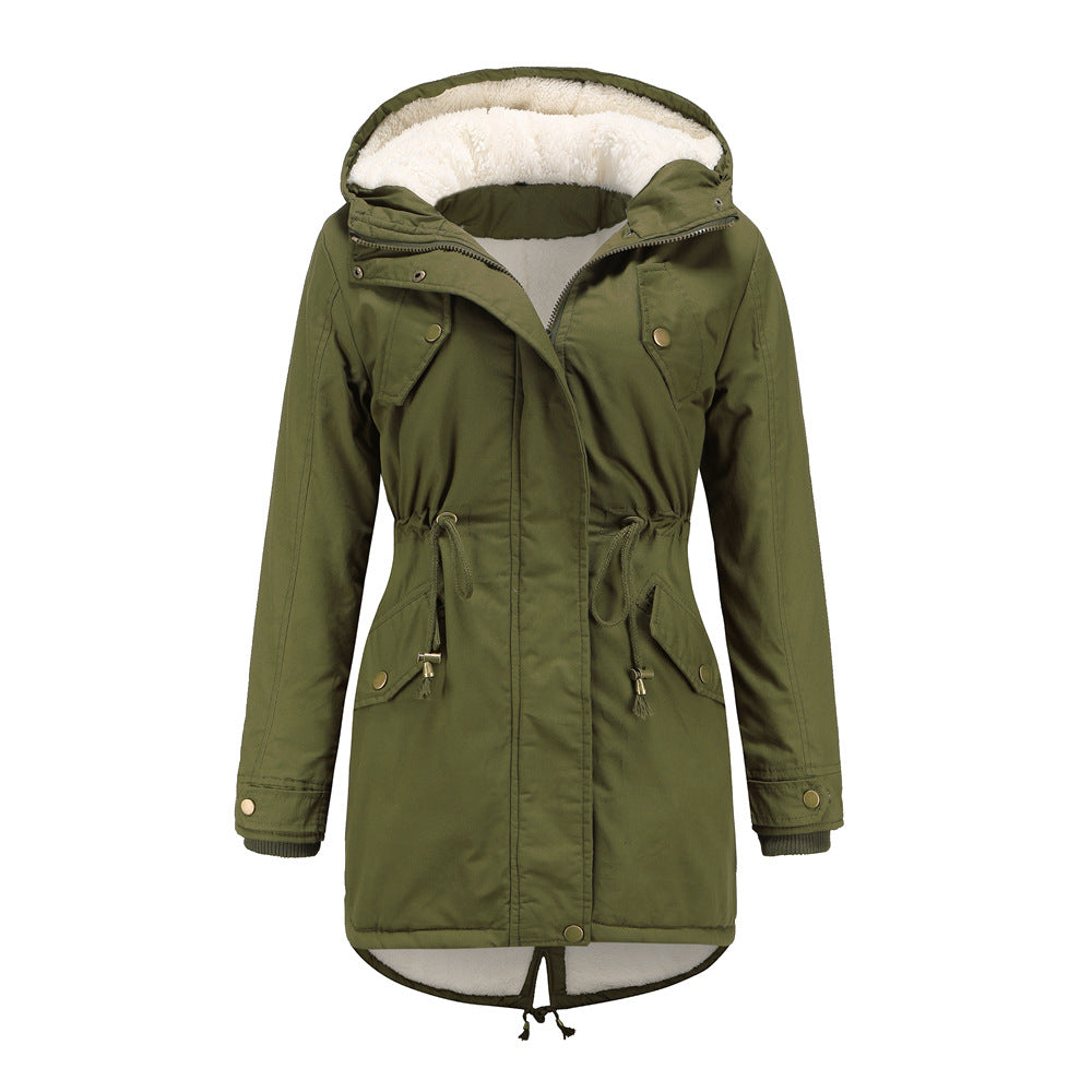 Women's Plus Size Hooded Fleece Lined Parka Winter Coat