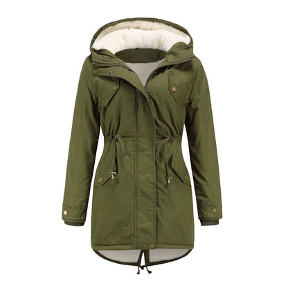 Women's Plus Size Hooded Fleece Lined Parka Winter Coat
