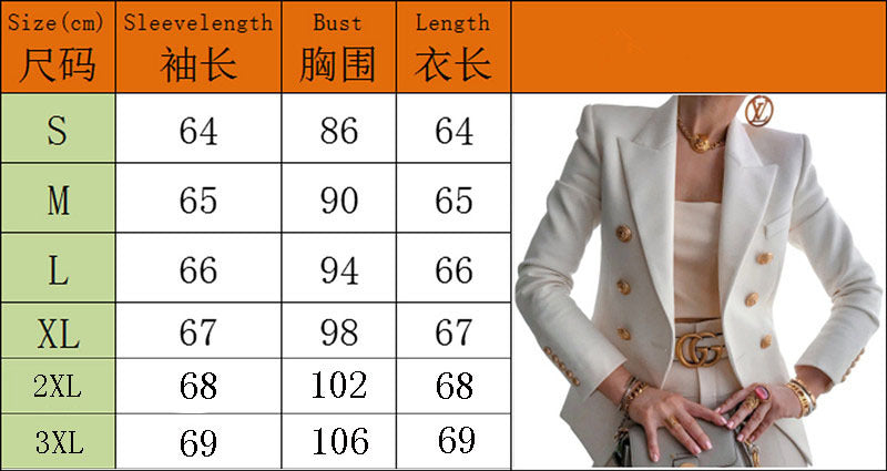 Cropped Double Breasted Blazer Jacket Tailored Fit