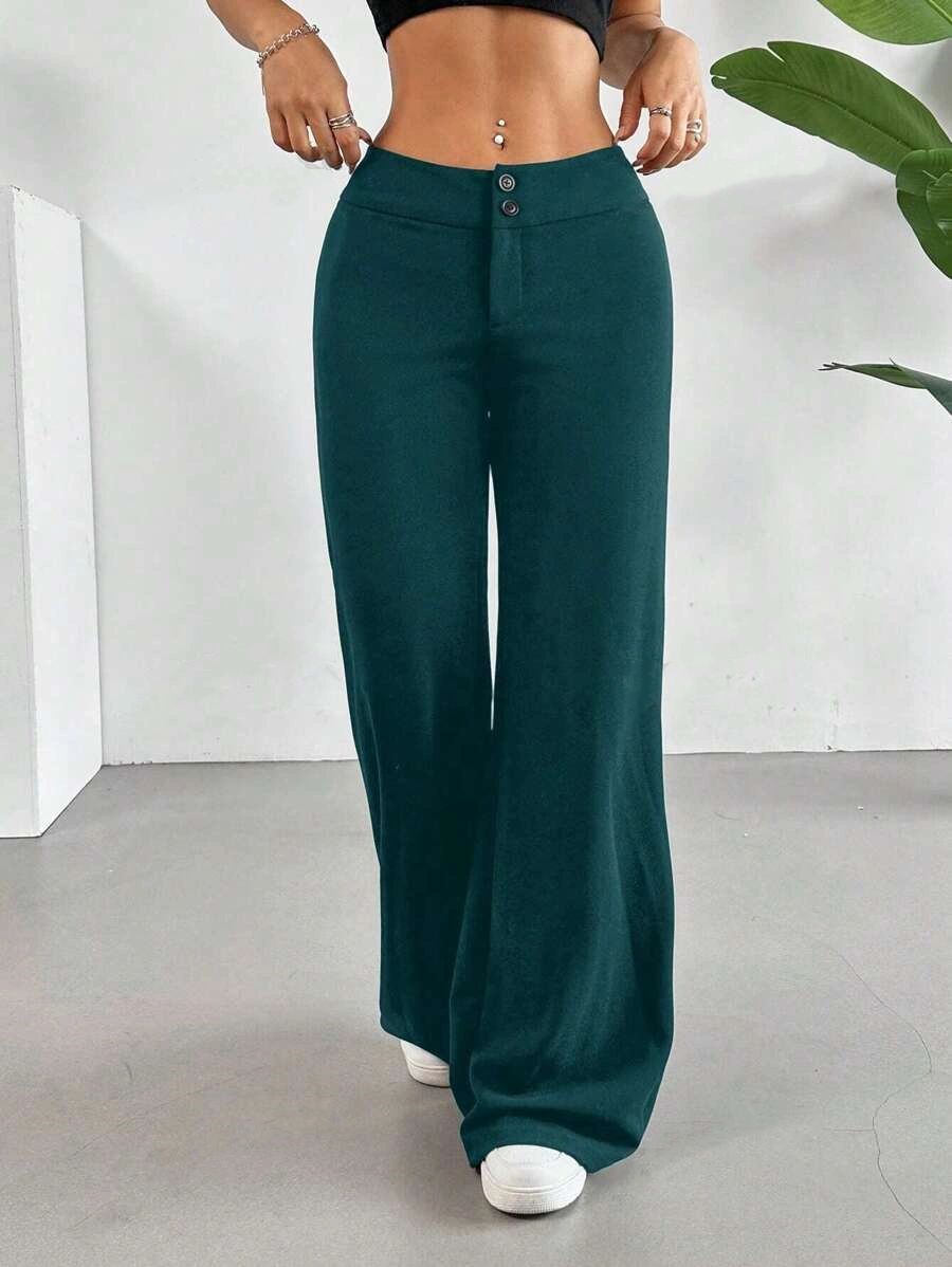 Black High Waist Wide Leg Palazzo Pants for Women