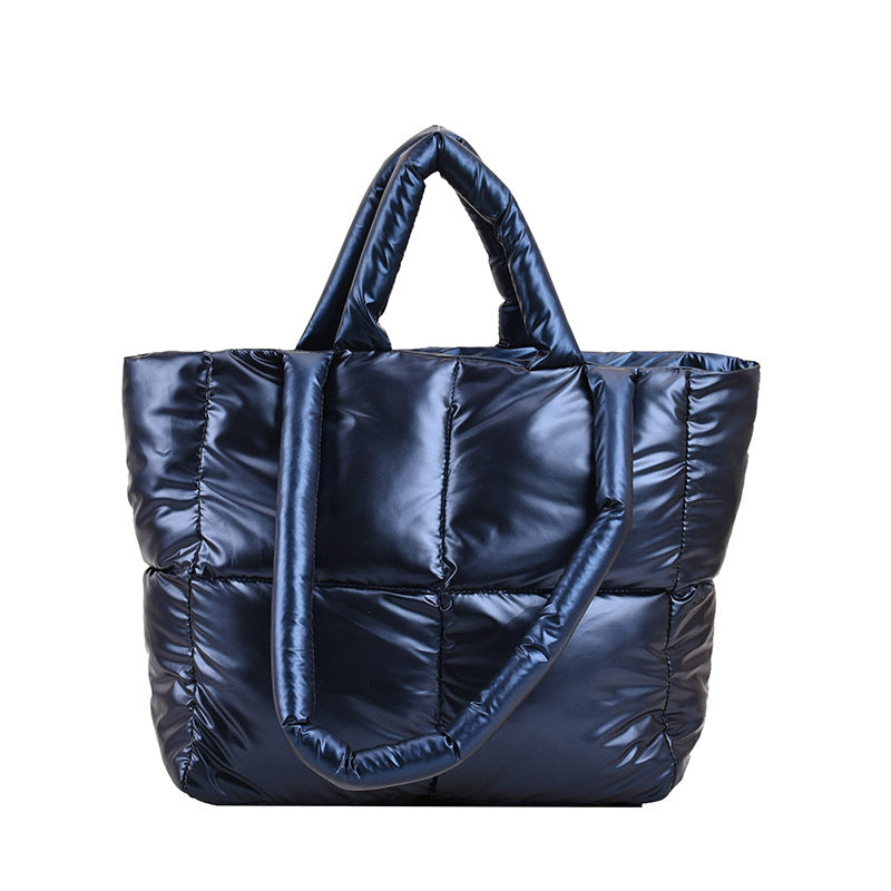 Light Down Cotton Padded Shoulder Padding Tote Bag