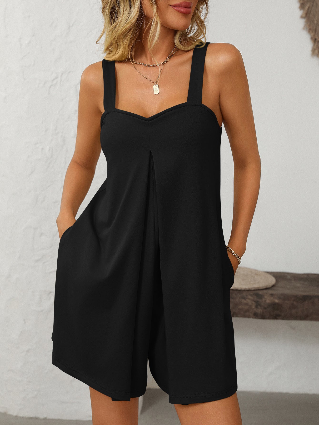 Casual Jumpsuit, Outdoor Suspender Pants
