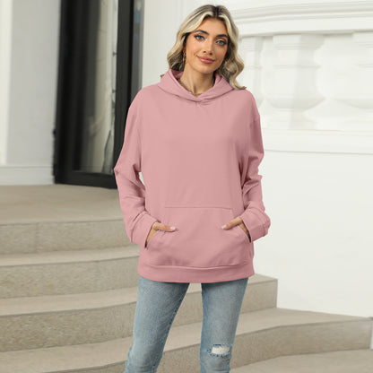 Women's Oversized Solid Pullover Hoodie with Pocket