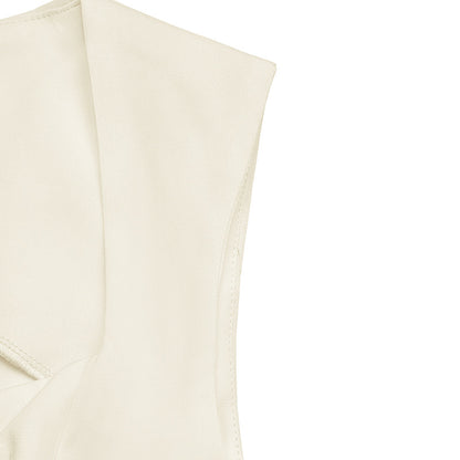 Sleeveless Solid Polyester Dress Set Pleated Summer Outfit