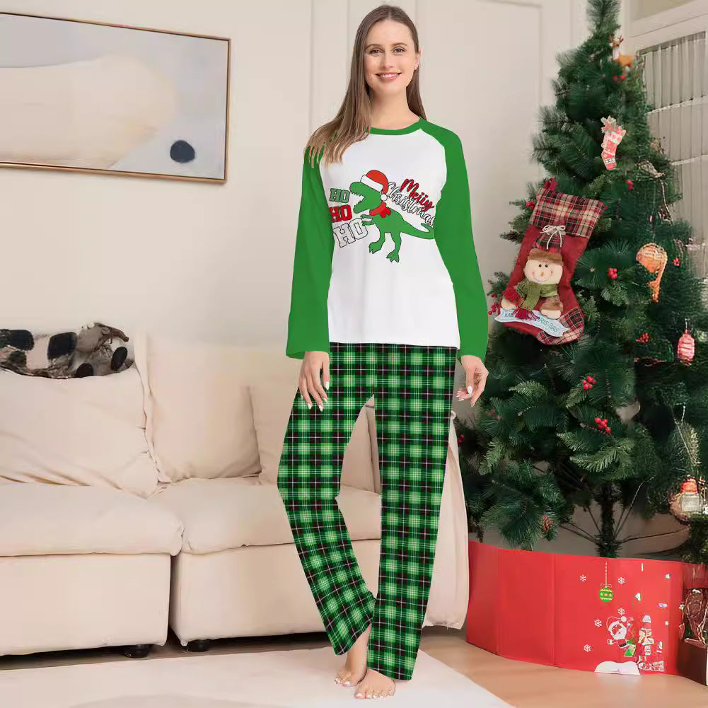 Cartoon Cute Print Parent-child Clothing Loungewear Christmas Pajamas