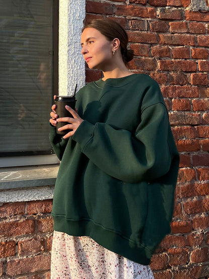 Women's Oversized Fleece Crewneck Sweatshirt