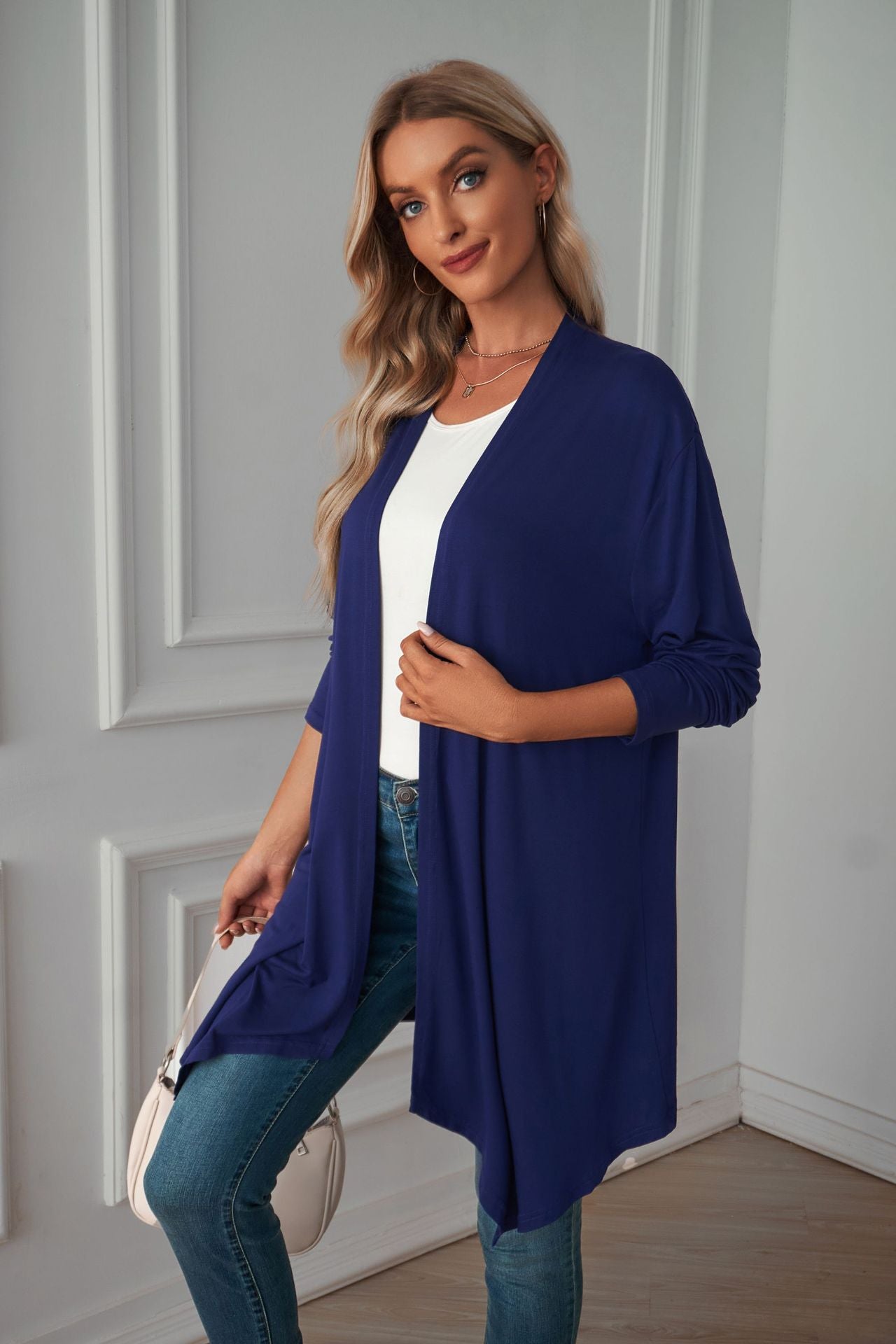 Women's Open Front Long Cardigan Lightweight Duster
