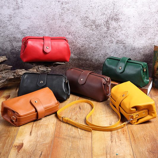 Vintage PU Leather Doctor Crossbody Bag for Women