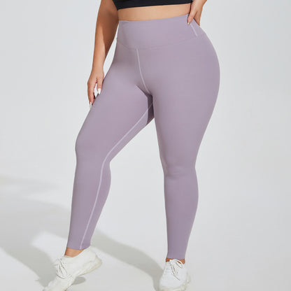 Puls Size Yoga Pants High Waist Hip Lift Seamless Cloud Sense Sportswear Quick Dry Tights